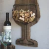 Wall Storage-Kirkland's Home Wood And Wire Wall Wine Cork Holder