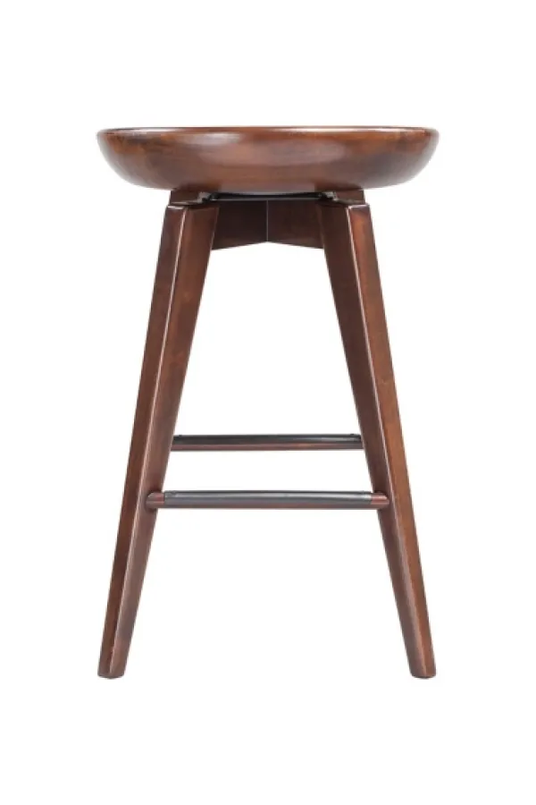 Bar Stools & Counter Height Stools-Kirkland's Home Wood Backless Swivel Counter Stool Brown