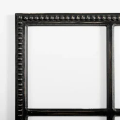 Wall Plaques-Kirkland's Home Wood Beaded 6-Pane Window Wall Plaque Black