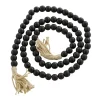 Decorative Accents-Kirkland's Home Wood Beaded Tassel Garland Black