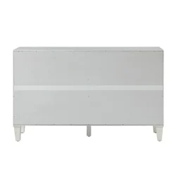 Cabinets & Sideboards-Kirkland's Home Wood Block Patterned 4-Door Sideboard White