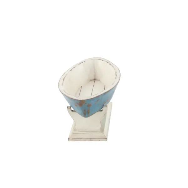 Statues & Figurines-Kirkland's Home Wood Boat Sculpture Blue