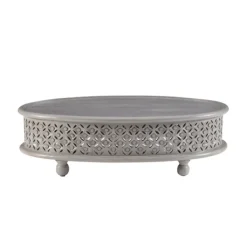 Coffee Tables-Kirkland's Home Wood Carved Medallion Coffee Table Gray