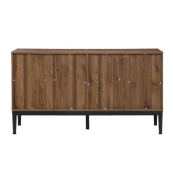 Cabinets & Sideboards-Kirkland's Home Wood Chevron 4-Door Sideboard Brown