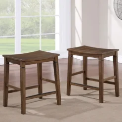 Dining Tables-Kirkland's Home Wood Counter Stool 5-Pc. Dining Set Brown