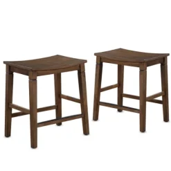 Dining Tables-Kirkland's Home Wood Counter Stool 5-Pc. Dining Set Brown