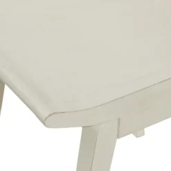 Benches & Ottomans-Kirkland's Home Wood Curved Seat Stool White