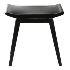 Benches & Ottomans-Kirkland's Home Wood Curved Seat Stool Black