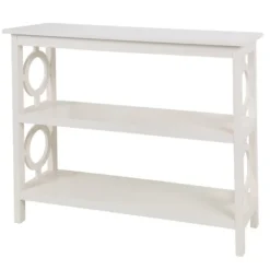 Bookshelves-Kirkland's Home Wood Cut-Out Circles Bookcase White