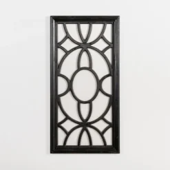 Wall Plaques-Kirkland's Home Wood Cutout Pattern Wall Plaque Black