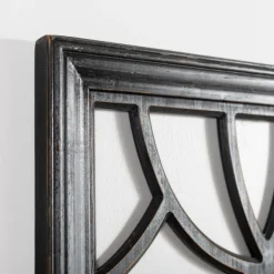 Wall Plaques-Kirkland's Home Wood Cutout Pattern Wall Plaque Black