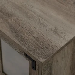 Tv Stands & Media Consoles-Kirkland's Home Wood 2-Door Led Fireplace Cabinet Gray