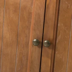 Cabinets & Sideboards-Kirkland's Home Wood 4-Door Sideboard Cabinet Brown
