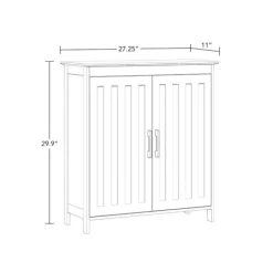 Bathroom Furniture-Kirkland's Home Wood 2-Door Storage Cabinet White
