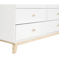 Dressers & Chests-Kirkland's Home Wood 6-Drawer Footed Dresser White