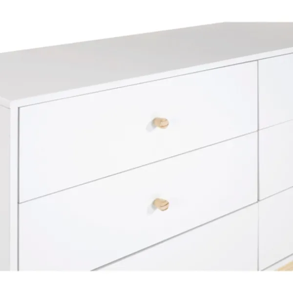 Dressers & Chests-Kirkland's Home Wood 6-Drawer Footed Dresser White