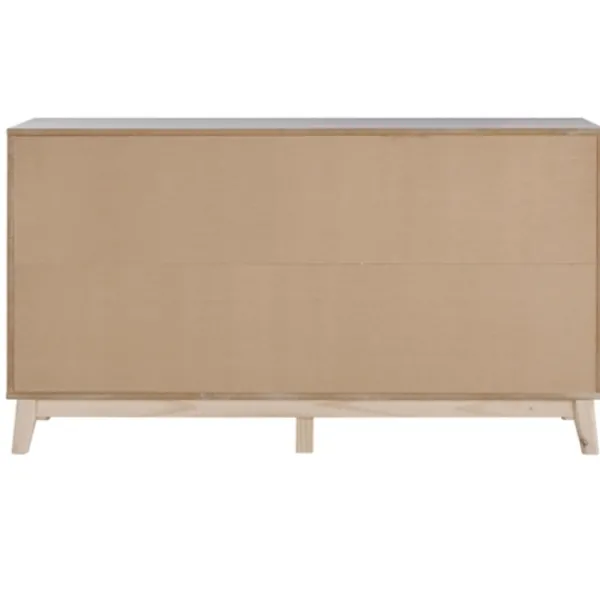Dressers & Chests-Kirkland's Home Wood 6-Drawer Footed Dresser White