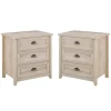 Bathroom Furniture-Kirkland's Home Wood 3-Drawer Nightstands, Set Of 2 Ivory