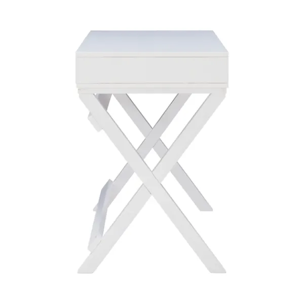 Office Furniture-Kirkland's Home Wood 2-Drawer X-Frame Desk White