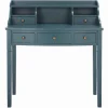 Office Furniture-Kirkland's Home Wood 5-Drawers Desk Blue