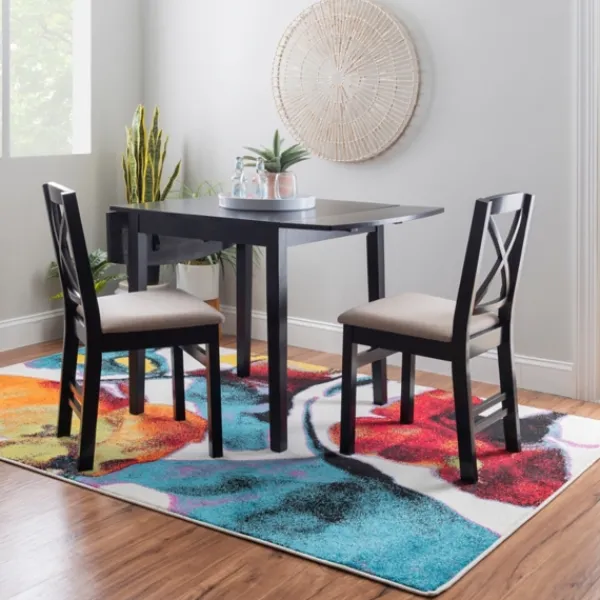 Dining Sets-Kirkland's Home Wood Drop Leaf 3-Pc. Dining Set Black