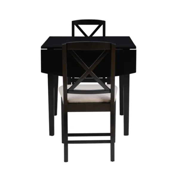Dining Sets-Kirkland's Home Wood Drop Leaf 3-Pc. Dining Set Black