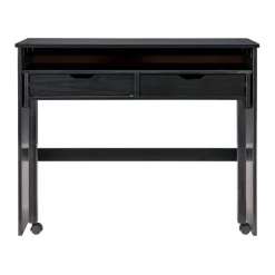 Office Furniture-Kirkland's Home Wood Extendable Desk Black