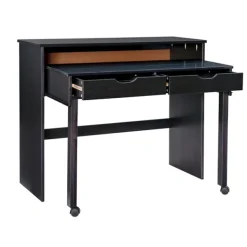 Office Furniture-Kirkland's Home Wood Extendable Desk Black