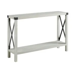 Entryway Furniture-Kirkland's Home Wood Farmhouse Console Table Gray
