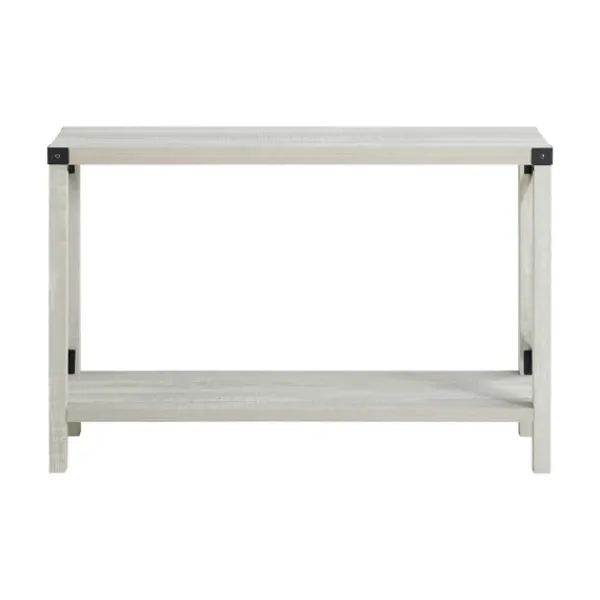 Entryway Furniture-Kirkland's Home Wood Farmhouse Console Table Gray