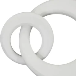 Statues & Figurines-Kirkland's Home Wood Geometric Chain Sculptures, Set Of 3 White