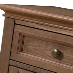 Cabinets & Sideboards-Kirkland's Home Wood Glass Door Sideboard Cabinet Brown