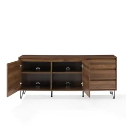Tv Stands & Media Consoles-Kirkland's Home Wood Hairpin Legs Media Cabinet Brown