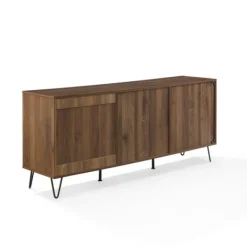 Tv Stands & Media Consoles-Kirkland's Home Wood Hairpin Legs Media Cabinet Brown