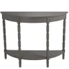 Console Tables-Kirkland's Home Wood Half Moon Console Table Gray