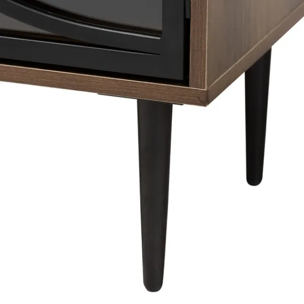 Cabinets & Sideboards-Kirkland's Home Wood Half Moon Doors Cabinet Brown