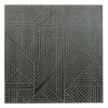 Wall Plaques-Kirkland's Home Wood Intersecting Carved Lines Wall Plaque Black