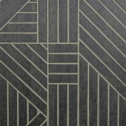 Wall Plaques-Kirkland's Home Wood Intersecting Carved Lines Wall Plaque Black