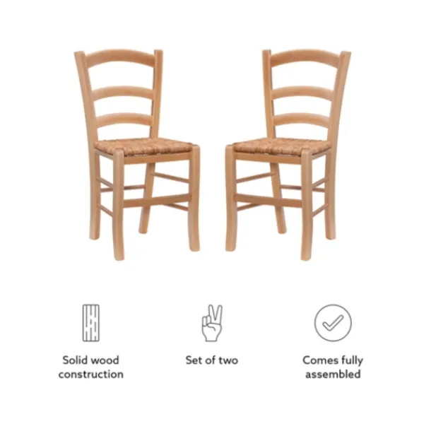 Dining Chairs-Kirkland's Home Wood Ladderback Dining Chairs, Set Of 2 Tan