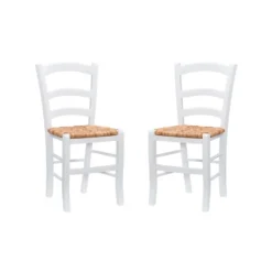 Dining Chairs-Kirkland's Home Wood Ladderback Dining Chairs, Set Of 2 White
