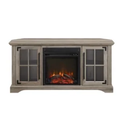 Tv Stands & Media Consoles-Kirkland's Home Wood Led Fireplace Media Cabinet Gray