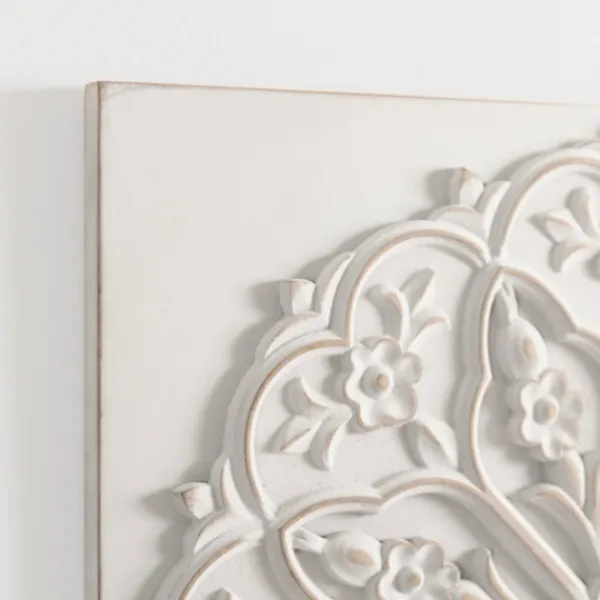 Wall Plaques-Kirkland's Home Wood Medallion 4-Pc. Wall Plaque Set White