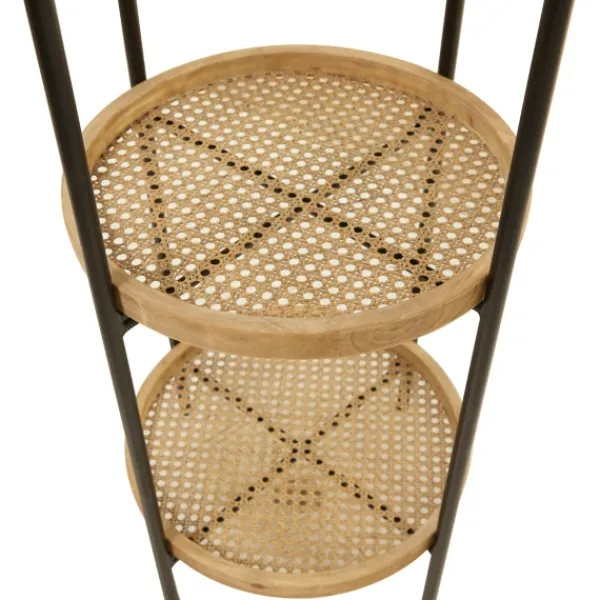 Accent & End Tables-Kirkland's Home Wood Mesh Woven 3-Tier Accent Table Brown