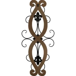 Wall Plaques-Kirkland's Home Wood Metal Fleur De Lis Scroll Wall Plaque White
