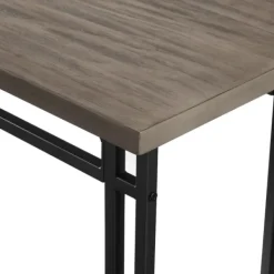 Dining Chairs-Kirkland's Home Wood Modern Dining Bench Gray
