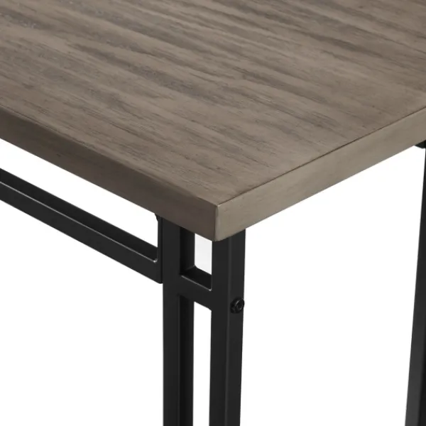 Dining Chairs-Kirkland's Home Wood Modern Dining Bench Gray