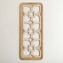 Wall Plaques-Kirkland's Home Wood Modern Floral Wall Plaque Brown