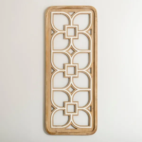 Wall Plaques-Kirkland's Home Wood Modern Floral Wall Plaque Brown