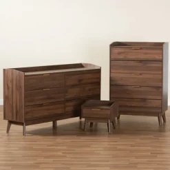 Dressers & Chests-Kirkland's Home Wood Modern 3-Pc. Dresser Set Brown