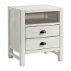 Nightstands-Kirkland's Home Wood Open Shelf Nightstand White
